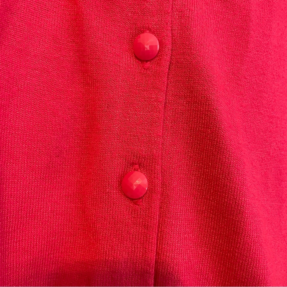 Raspberry colored button down cardigan - Picture 8 of 8